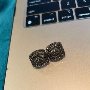 Elegant Black Stud Earrings